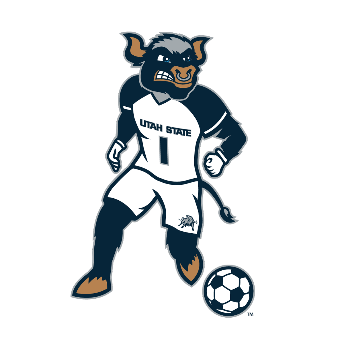 Big Blue Soccer Sticker 3 In